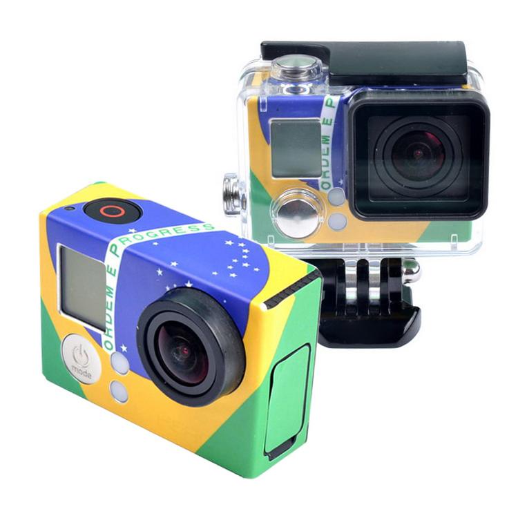 Case Sticker for GoPro HERO3+ /3, US Flag, AU Flag, UK Flag, Brazil Flag