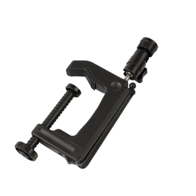 Desktop Fixed Clamp Holder Mount with Tripod Adapter for GoPro, Insta360, DJI and Other Action Cameras, Clamp Size: 1 - 6 cm, Table Clamp