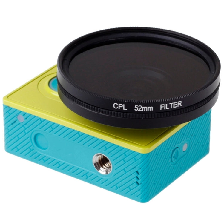 52mm CPL Filter Circular Polarizer Lens Filter with Cap for Xiaomi Xiaoyi 4K+ / 4K, Xiaoyi Lite, Xiaoyi  Sport Camera, 52mm CPL Filter