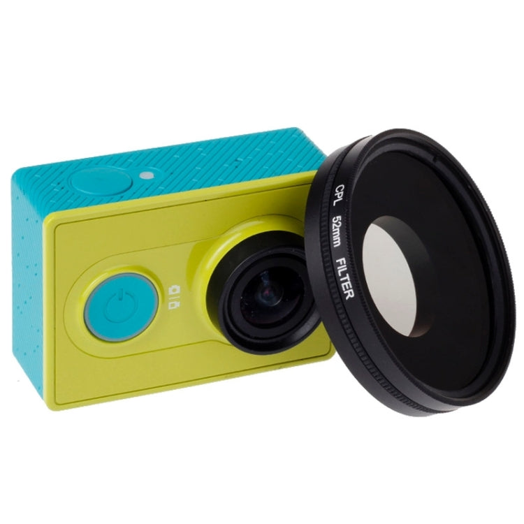 52mm CPL Filter Circular Polarizer Lens Filter with Cap for Xiaomi Xiaoyi 4K+ / 4K, Xiaoyi Lite, Xiaoyi  Sport Camera, 52mm CPL Filter