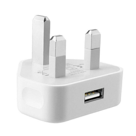 Dual USB ports on sleek 1A power adapter for simultaneous device charging