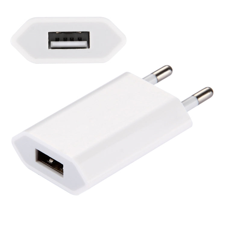 5V / 1A Single USB Port Charger Travel Charger, EU Plug
