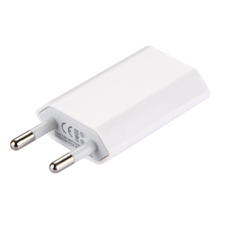 5V / 1A Single USB Port Charger Travel Charger, EU Plug