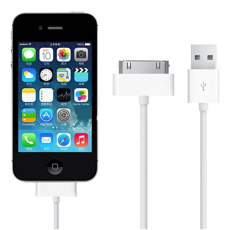 Câble USB double face de 1 m pour synchronisation et chargement de données, compatible avec iPhone 4 et 4S, iPhone 3GS, 3G, iPad 3, iPad 2, iPad et iPod Touch.