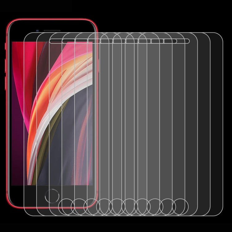 10 PCS for iPhone SE & 5 & 5S & 5C 0.26mm 9H Surface Hardness 2.5D Explosion-proof Tempered Glass Screen Film, 10pcs