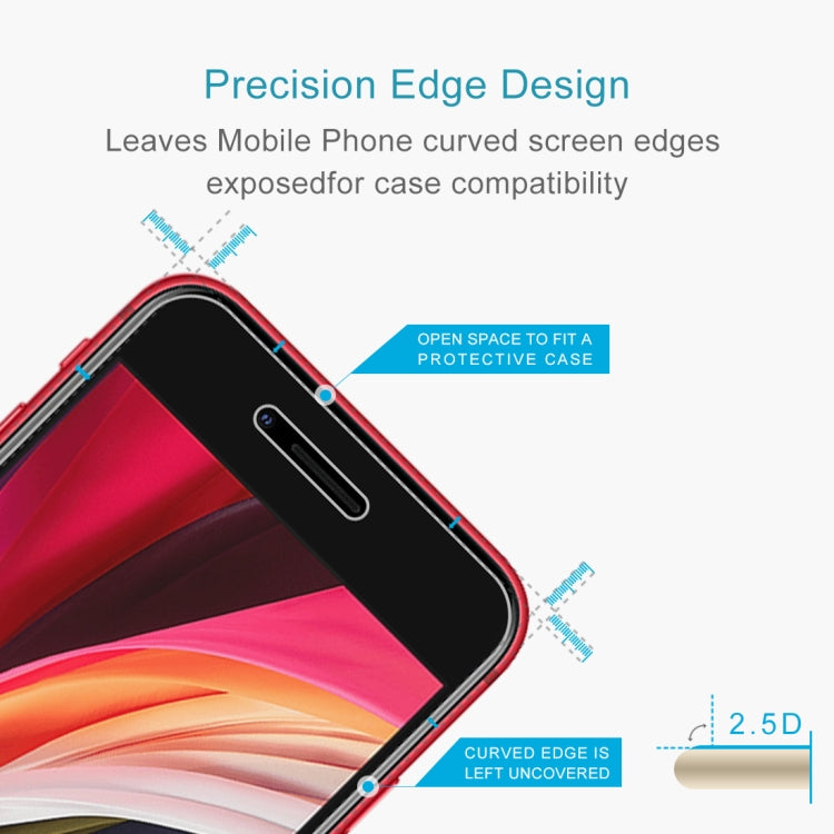 100 PCS for iPhone SE & 5 & 5S & 5C 0.26mm 9H Surface Hardness 2.5D Explosion-proof Tempered Glass Film, 100pcs
