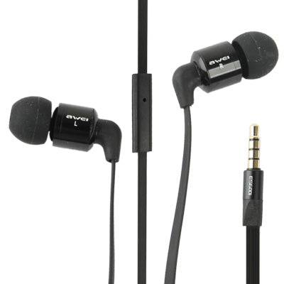 Awei ES600i Noodle Style 3.5mm Universal Headset with Hear Speaker Control & Microphone for iPhone / iPad / iPod touch, Galaxy SIV / SIII / Note II / Premier, Nokia Lumia Series, LG Optimus Series, HTC / Motorola / Sony Xperia Series etc.