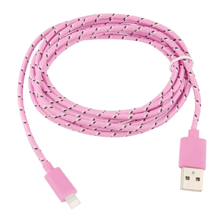 1m Nylon Netting USB Data Transfer Charging Cable For iPhone, iPad, Compatible with up to iOS 15.5