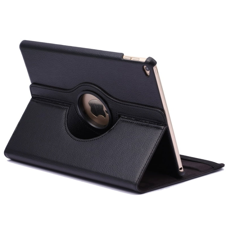 Étui à rabat en cuir texturé Litchi rotatif à 360 degrés avec support à 2 vitesses pour iPad Air 2