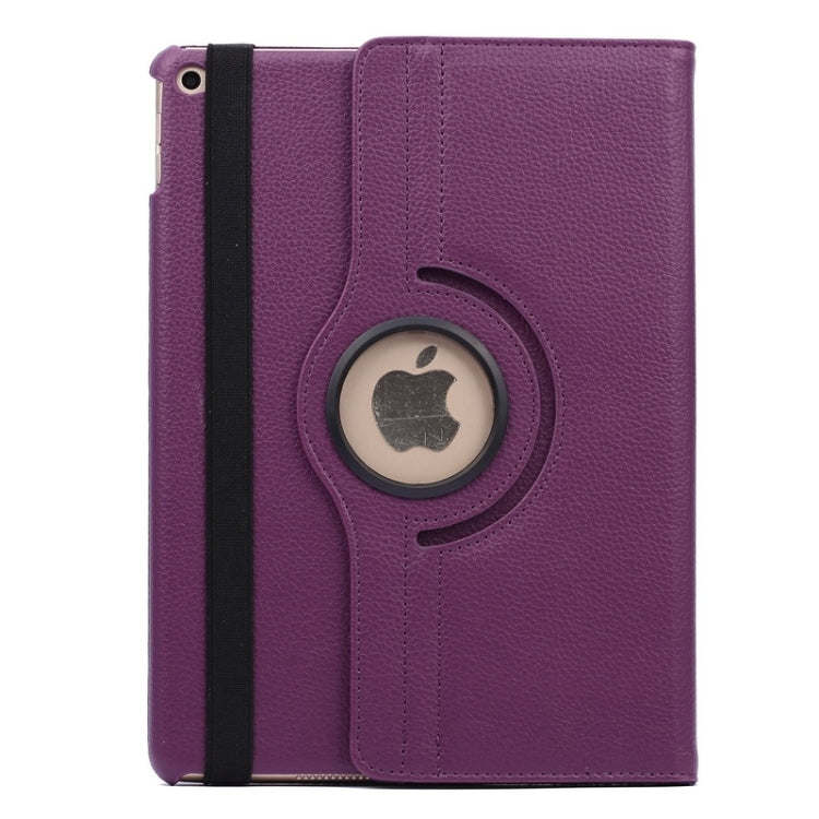 Étui à rabat en cuir texturé Litchi rotatif à 360 degrés avec support à 2 vitesses pour iPad Air 2
