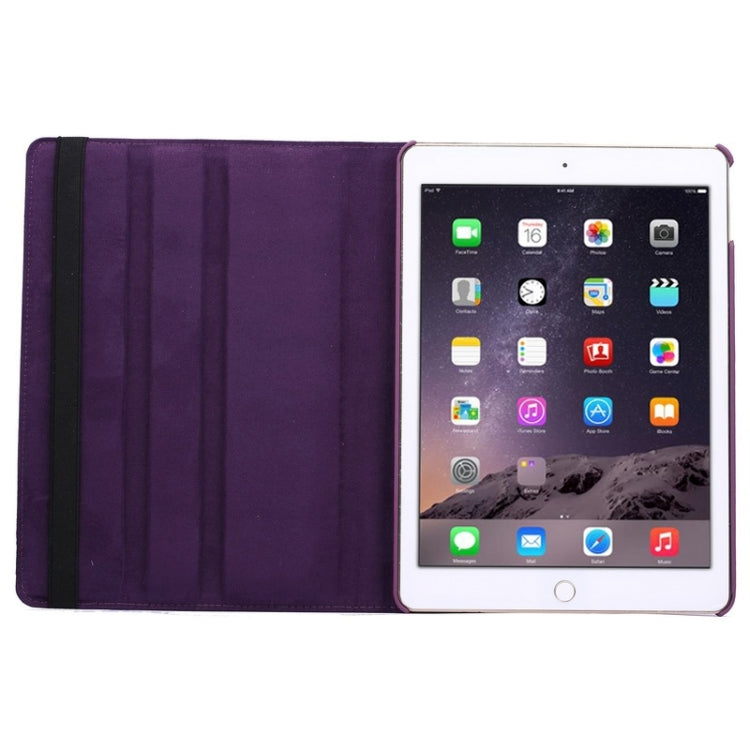 Étui à rabat en cuir texturé Litchi rotatif à 360 degrés avec support à 2 vitesses pour iPad Air 2