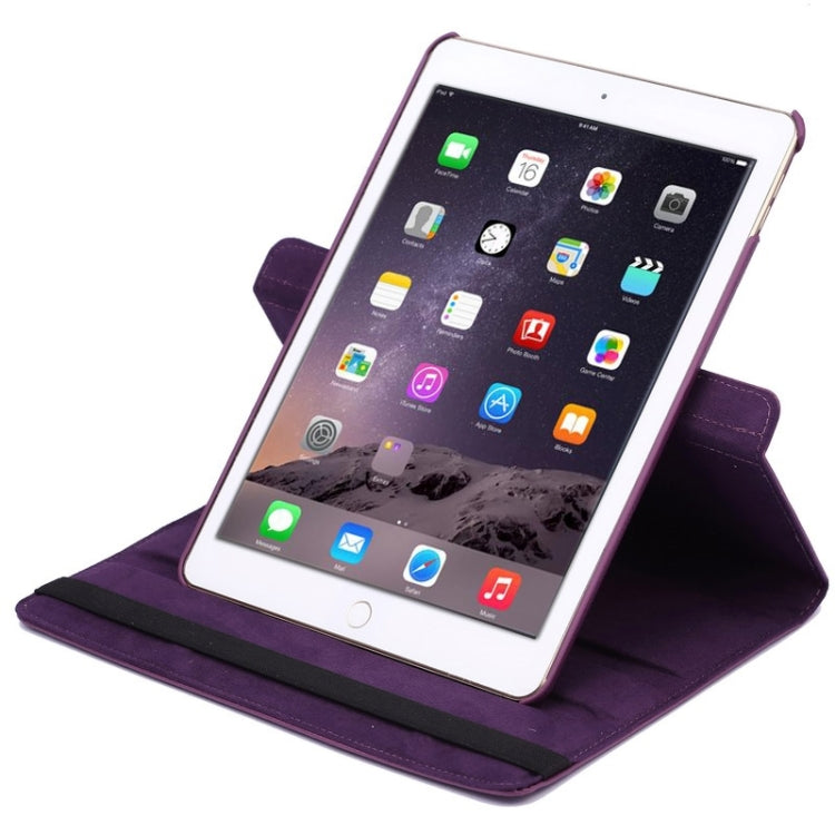 Étui à rabat en cuir texturé Litchi rotatif à 360 degrés avec support à 2 vitesses pour iPad Air 2