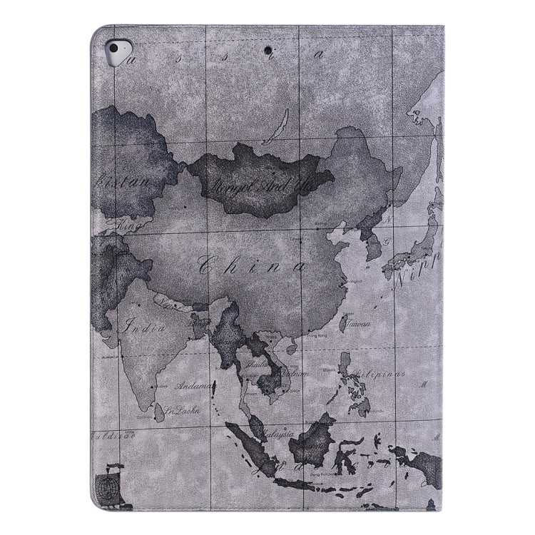 Étui en cuir à motif carte du monde rétro avec support, emplacements pour cartes et portefeuille pour iPad Air 2, livraison aléatoire