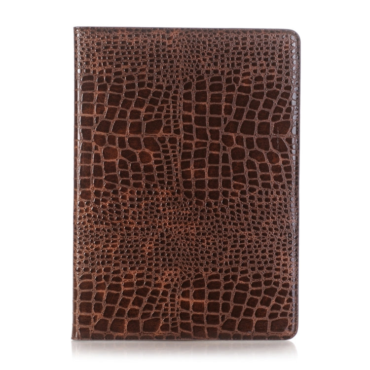 Étui à rabat horizontal en cuir effet crocodile avec support, emplacements pour cartes et portefeuille pour iPad Air 2