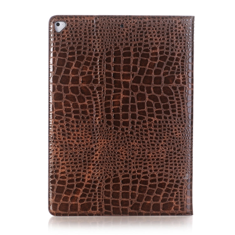 Étui à rabat horizontal en cuir effet crocodile avec support, emplacements pour cartes et portefeuille pour iPad Air 2