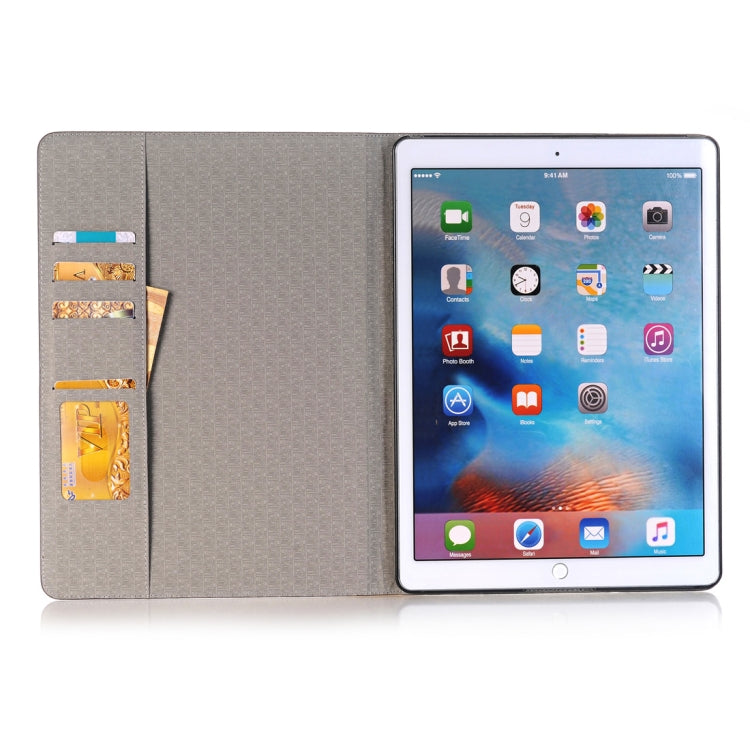 Étui à rabat horizontal en cuir effet crocodile avec support, emplacements pour cartes et portefeuille pour iPad Air 2