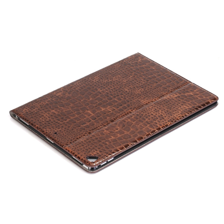 Étui à rabat horizontal en cuir effet crocodile avec support, emplacements pour cartes et portefeuille pour iPad Air 2