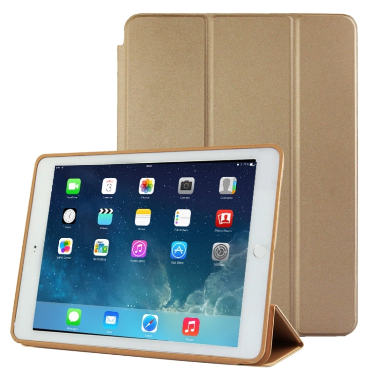 Étui en cuir intelligent 3 volets traité naturellement avec fonction veille/réveil et support pour iPad Air 2