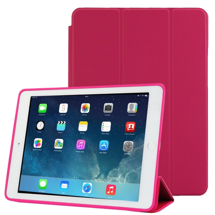 Étui en cuir intelligent 3 volets traité naturellement avec fonction veille/réveil et support pour iPad Air 2