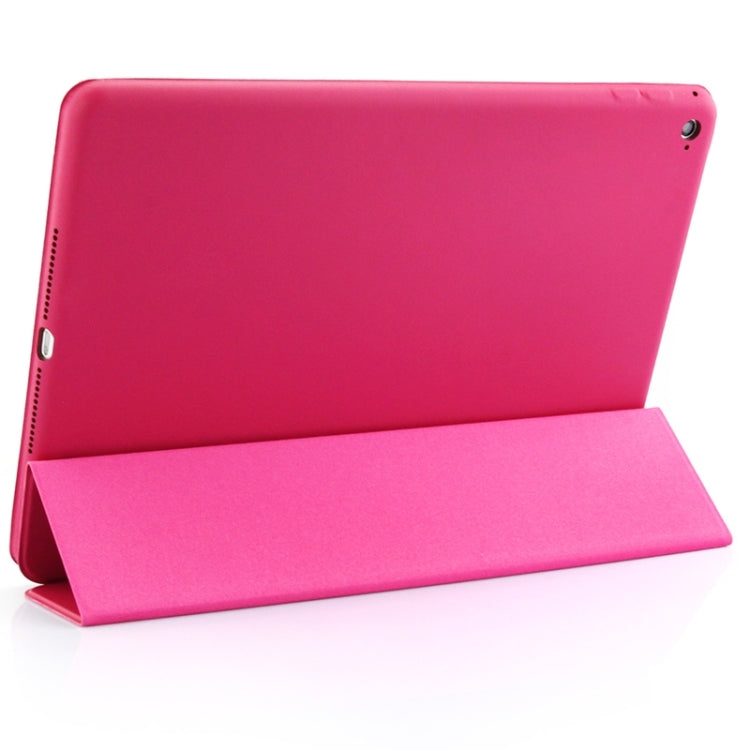 3-fold Naturally Treated Smart Leather Case with Sleep / Wake-up Function & Holder for iPad Air 2