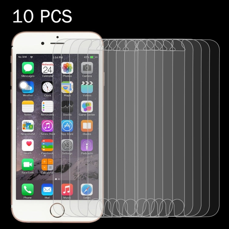 10PCS for iPhone SE 2020 / 8 / 7 / 6 / 6S 0.26mm 9H Surface Hardness 2.5D Explosion-proof Tempered Glass Screen Film, For 6 & 6s