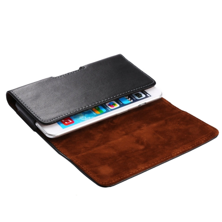 Universal Horizontal Style Leather Case / Waist Bag with Back Splint for iPhone 6 , Galaxy S4 & S3
