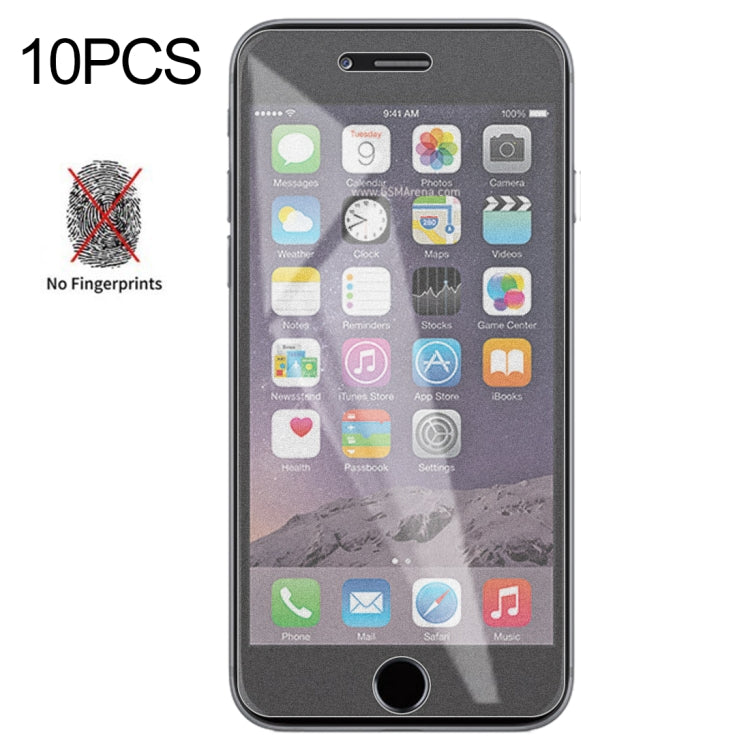 10 PCS Non-Full Matte Frosted Tempered Glass Film for iPhone 6 / 6S, For iPhone 6 / 6S
