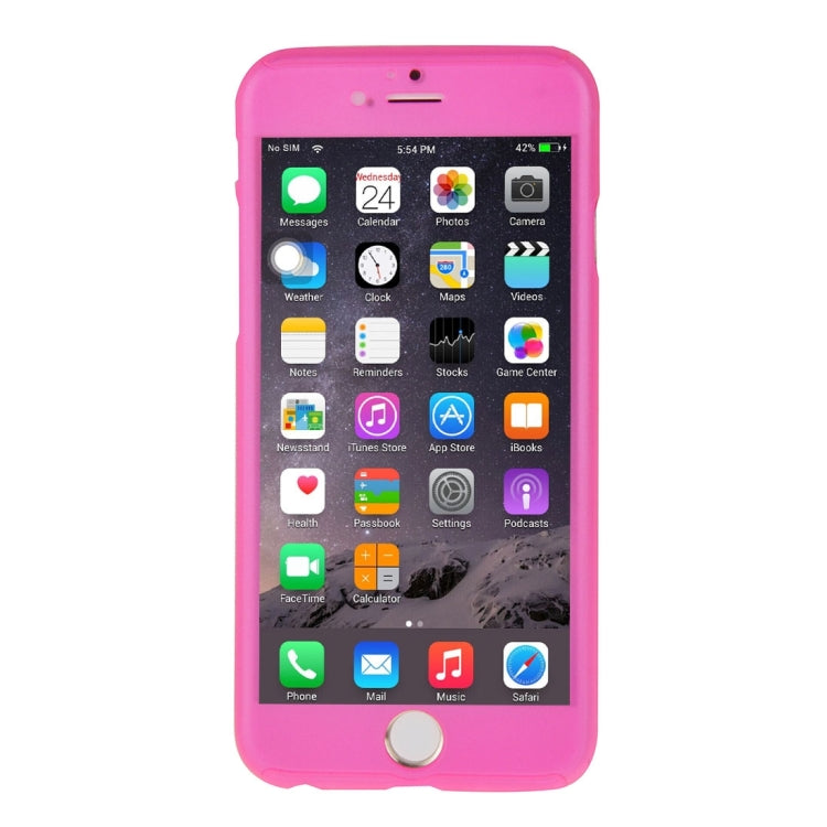 Ultra-slim 360 Degrees Full Protection Solid Color Combination Case with Exclusive Tempered Glass Film for iPhone 6