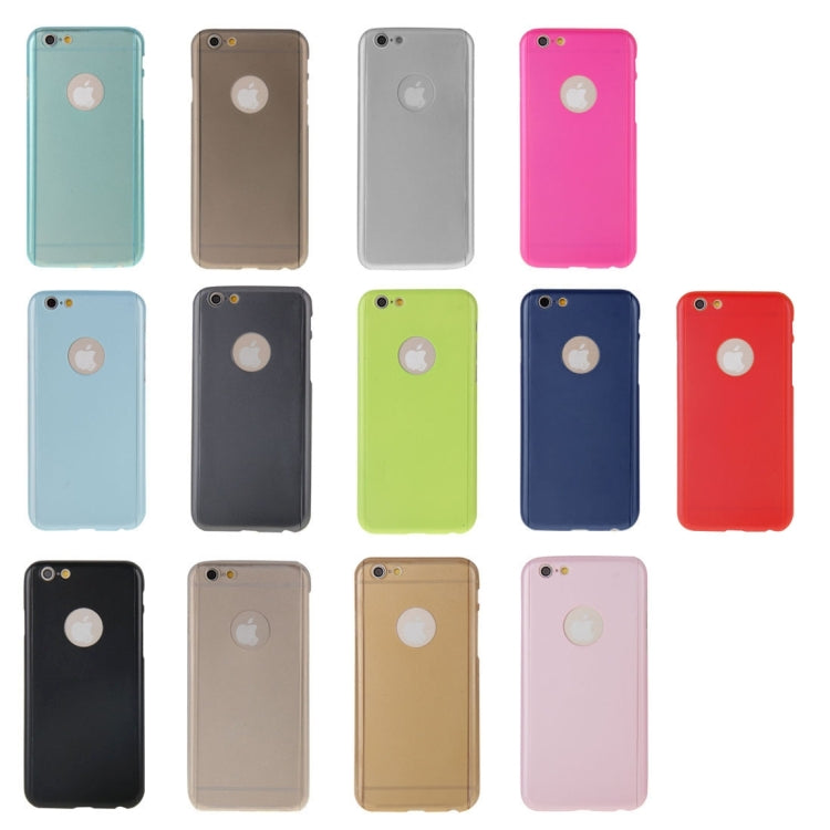Ultra-slim 360 Degrees Full Protection Solid Color Combination Case with Exclusive Tempered Glass Film for iPhone 6