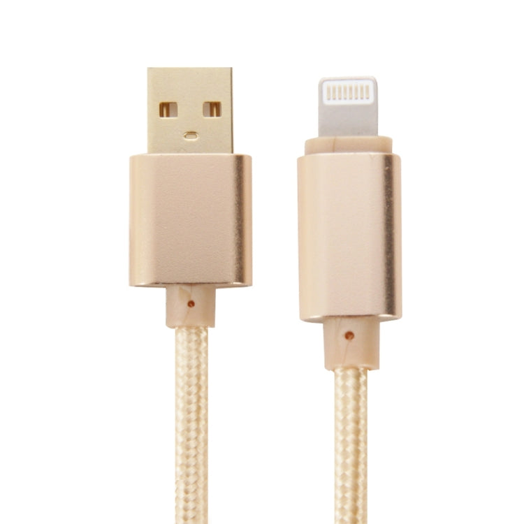 Câble de chargement et de synchronisation de données USB 8 broches à tête métallique tissée de 1 m pour iPhone et iPad