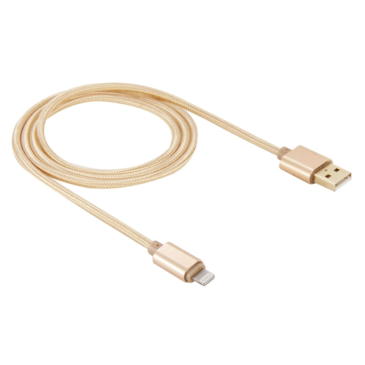 Câble de chargement et de synchronisation de données USB 8 broches à tête métallique tissée de 1 m pour iPhone et iPad