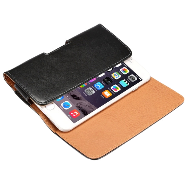 Horizontal Style Lamb Skin Texture Waist Bag with Back Splint for iPhone 6 Plus / 6S Plus / Galaxy Note 8 / Galaxy Note 4 / Note 5 / S6 Edge+ / A8