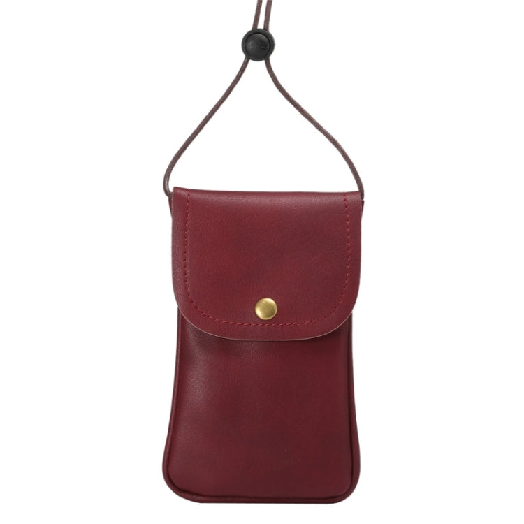 Universal Vertical PU Leather Case / Phone Leather Bag with String