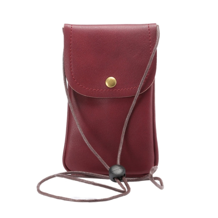 Universal Vertical PU Leather Case / Phone Leather Bag with String