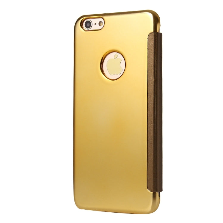 For iPhone 6 Plus & 6s Plus Electroplating Mirror Horizontal Flip PC + Leather Protective Case, For 6P & 6sP