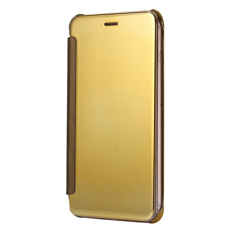 For iPhone 6 Plus & 6s Plus Electroplating Mirror Horizontal Flip PC + Leather Protective Case, For 6P & 6sP