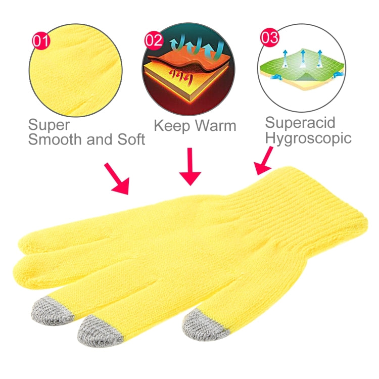 Universal Conductive Capacitive Touch Screen Gloves Knitted Warm Three Finger