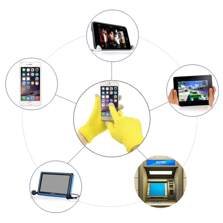 Universal Conductive Capacitive Touch Screen Gloves Knitted Warm Three Finger