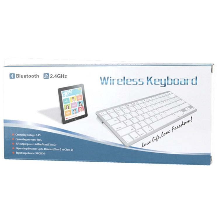 Clavier Bluetooth 3.0 ABS ultra-fin BK3001 pour iPad Air 2 / iPad Air / iPad 6 / iPad 5 / iPad mini 1 / 2 / 3 / Nouvel iPad (iPad 3) / iPad, iPhone 4 et 4S / 3G, Sony PS3, smartphones