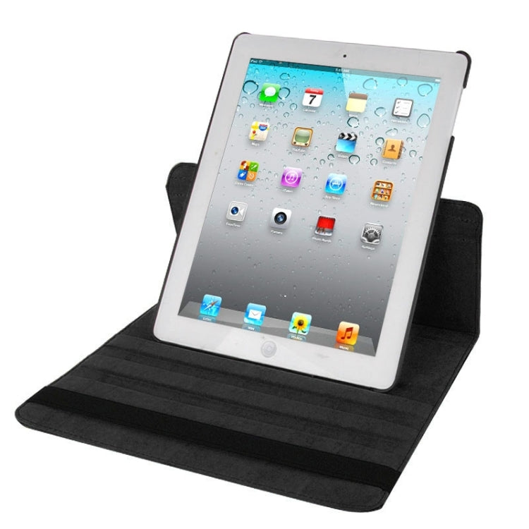 Étui en cuir rotatif à 360 degrés avec fonction veille/réveil et support pour nouvel iPad (iPad 3), bleu saphir, pour nouvel iPad (iPad 3)