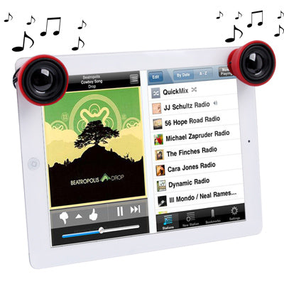 3.5mm Stereo Mini Mobile Speaker for New iPad (iPad 3) / iPad 2 / iPhone 5 / iPhone 4 & 4S / Tablet PC / Laptop, Red