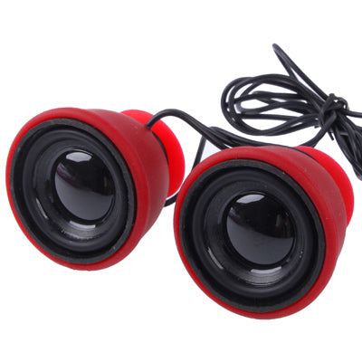 3.5mm Stereo Mini Mobile Speaker for New iPad (iPad 3) / iPad 2 / iPhone 5 / iPhone 4 & 4S / Tablet PC / Laptop, Red