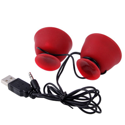 3.5mm Stereo Mini Mobile Speaker for New iPad (iPad 3) / iPad 2 / iPhone 5 / iPhone 4 & 4S / Tablet PC / Laptop, Red
