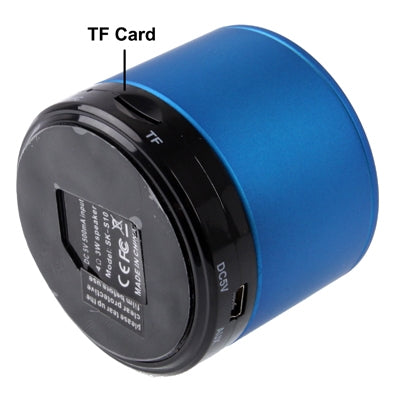 Bluetooth 2.1 Mini Stereo Speaker for iPhone 5 / iPhone 4 & 4S / iPad 4 / New iPad / iPad mini / mini 2 Retina, Built-in Rechargeable Battery, Support TF Card, Blue