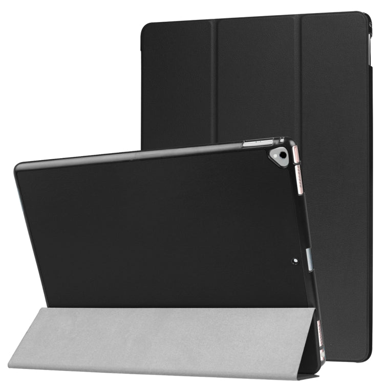 Étui en cuir intelligent à rabat horizontal texturé Custer avec support pliable en 3 parties et fonction veille/réveil pour iPad ro 12,9 pouces 2017/2015, pour iPad Pro 12,9 pouces, iPad Pro 12,9 pouces