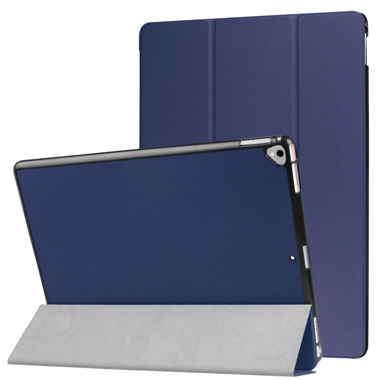 Étui en cuir intelligent à rabat horizontal texturé Custer avec support pliable en 3 parties et fonction veille/réveil pour iPad ro 12,9 pouces 2017/2015, pour iPad Pro 12,9 pouces, iPad Pro 12,9 pouces