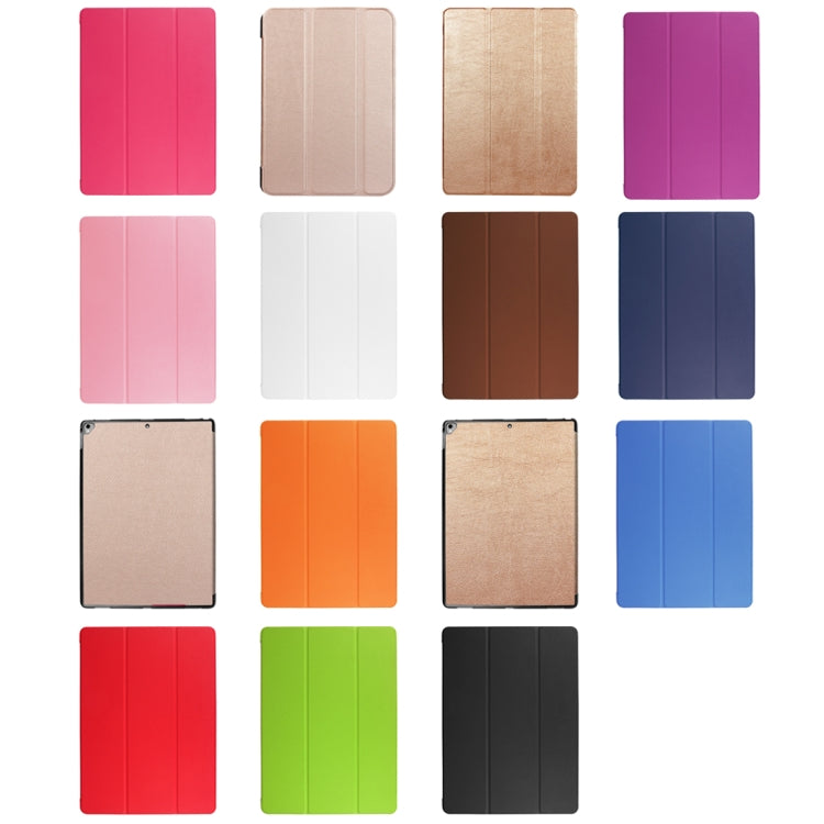 Étui en cuir intelligent à rabat horizontal texturé Custer avec support pliable en 3 parties et fonction veille/réveil pour iPad ro 12,9 pouces 2017/2015, pour iPad Pro 12,9 pouces, iPad Pro 12,9 pouces