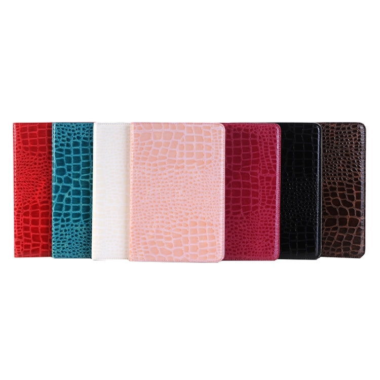 Étui à rabat horizontal en cuir à texture crocodile avec support, emplacements pour cartes et portefeuille pour iPad Pro 12,9 pouces