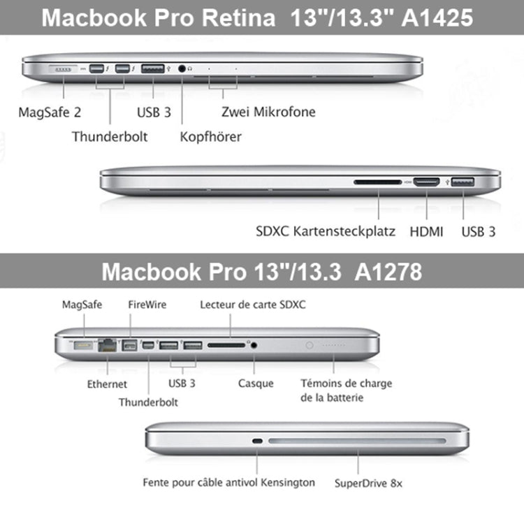Coque de protection rigide en plastique givré pour MacBook Pro 13,3 pouces, S-MAC-0023A, S-MAC-0023B, S-MAC-0023C, S-MAC-0023D, S-MAC-0023E, S-MAC-0023F, S-MAC-0023G, S-MAC-0023H