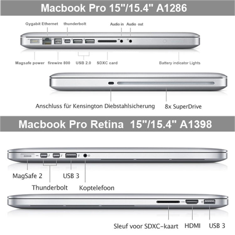 Frosted Hard Plastic Protective Case for Macbook Pro 15.4 inch, S-MAC-0024A, S-MAC-0024B, S-MAC-0024C, S-MAC-0024D, S-MAC-0024E, S-MAC-0024F, S-MAC-0024G, S-MAC-0024H